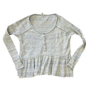 Free People We The Free Gray Peplum Tunic Top 🤍